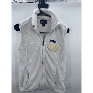 PATAGONIA Re-Tool Vest Fleece Full-Zip Size Small, Ivory White